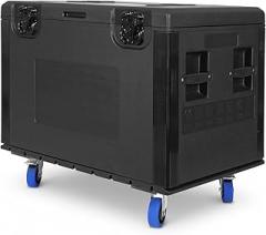 Flight Road Travel Case with Handle and Wheels Stackable Heavy Duty ATA Rolling Road Case for Pro Audio & DJ Equipment Storage Transport