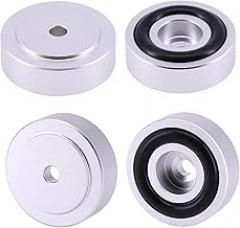4PCS Aluminum Amplifier Feet Shock Absorber Turntable Feet 30x10mm Audio CD HiFi Speaker Isolation Feet Pad Speaker Spikes Stand feet (Silver)