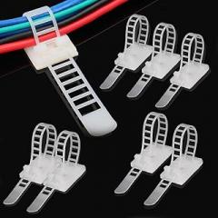 Reusable Adjustable Set of 25 Hook and Loop Cord Straps for Home Office Desk Charging Electronics for Wife Mom(White)