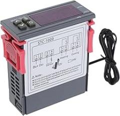 NUOBESTY Digital Temperature Controller Switch 12v Microcomputer Thermostat for Refrigerator Cooling and Heating, Electronic Thermostat LED Display for Industrial and Home Use