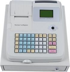 Electronic Cash Register, Cash Register Thermal Printer, With Drawer Box Digital LED Display, Suitable for Retail, Restaurant 48 Keys POS Casher 8 Digital