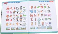 English Talking Learning Book, Interactive Electronic Book with 5 Level Curriculum System for Kids Ages 3 Plus