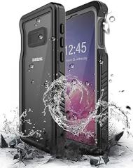 Hualele Waterproof Galaxy S10e Case, Built in Lens & Screen Protector Rugged Full Body Heavy Duty Protective Shockproof IP68 Underwater Cover for Samsung Galaxy S10e Black