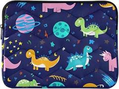 Colorful Dinosaurs Space Planets Laptop Sleeve 15.6 Inch Portable Electronic Device Cover