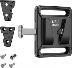 Sirui Mini V Mount Battery Plate Kit, V-Lock Mount Battery Base with 2 Wedge Plates, Compatible with 15mm Rod Clamp, Multiple 1/4