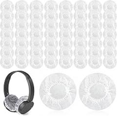 500 Pieces Disposable Headphone Covers White Sanitary Headset Covers Non-Woven Hygiene-Covers Sweatproof Stretch Earphone Earcup Protector for Gyms, Salons & Electronics Stores(L-11 cm,White)