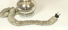 Putty Silk Lamp Cord Cover 9 ft long 100% REAL SILK Taupe