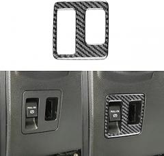 Real Soft Carbon Fiber Car Electronic Handbrake Cover Brake Gear Shift Center Console Control Sides Trim Sticker Compatible with F150 SVT Raptor 2015 2016 2017 2018 2019 2020 Car Interior Black