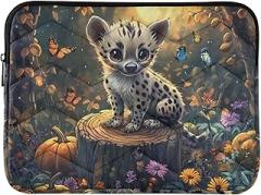 Computer Protective Sleeve Portable Electronic Device Cover Leopard Flowers Protective Case with Zipper