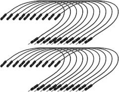 MECCANIXITY Male to Female 1Pin Breadboard Jumper Wire Ribbon Cable 20cm Long,Electronics Breadboard Ribbon Cables for Breadboard Electronic Projects Pack of 20,Black