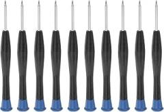10pcs Precision Screwdriver, 0.8 Star Head with Swivel Lid for Watch Eyeglasses Electronics Repair