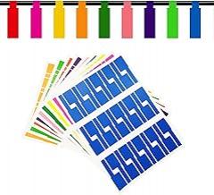 540 Piece Self Adhesive Cable Label Set 9 Assorted Random Colors for Electronics Network Office Organization Printer Compatible Wire Tags