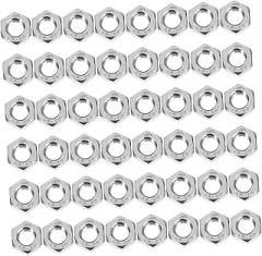 180pcs Stainless Steel Hexagon Nuts Precision Fasteners for Machinery Lock Nuts for Electronic Products Easy Installation