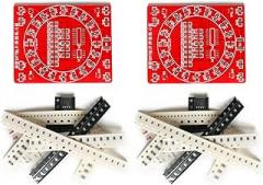 2Pcs SMT SMD Component Welding Practice Board Rectifiers CD4017 NE555 Soldering Skill Training Board Flowing Water Light Kit DIY Electronic Kit Mini Practice Board Easy SMD