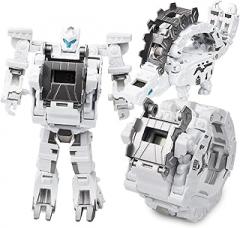 Transformer Watch Dinosaur Robot Toys,Transforming Deformation Electronic Watch Dinosaur Animal Robot Toys for Kids Boys Girls Age 4 5 6 7 8 (White)