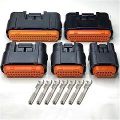 DJ7181A-1 Sedan Computer Connector 12/18/26/34/40 Pin Electronic Control Unit ECU Harness Waterproof Plug(Color:18p socket,Size:1sets)