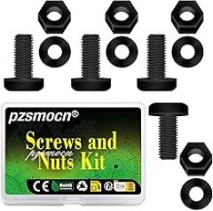 150 Pieces/50 Sets M5*12 mm Plastic Black Nylon Cross Round Head Screw Hexagonal Nut Combination Kit, with Insulating Washers, Standard Size, for DIY and Electronic Assembly.