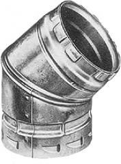 American Metal 3In Ameri 45Deg Elbow - 2Wall 3E45