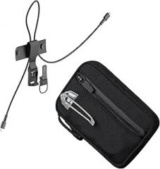 HUB USB Lanyard and HUB Pouch Pro -EDC Organizer - Small Tool Pouch for Electronics, Cables;Type-C to USB-C Connector Cable, 60W USB C Charger Cable with Magnetic Clip 3 - ft