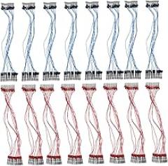 Angoily 20pcs Copper Alligator Clip Wires for Electronic Circuits Double-Ended Connection Wires for Science Projects and Motor Testing