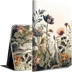 Tab A8 Case for Samsung Galaxy Tab A8 10.5 inch 2022, Floral Flowers, Portable Electronic Device Cover, PU Leather, Adjustable Stand, Auto Wake/Sleep