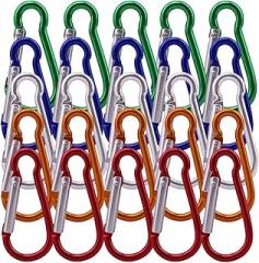 ZIJIA 30 Pcs Gourd Shape Aluminum Carabiner Clip Snap Hook for Toys Stationery Handbags Jewelry Crafts Electronic Clothing