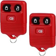 Key Fob fits 1998-2016 Ford Lincoln Mercury Mazda Keyless Entry Remote (Red), Set of 2