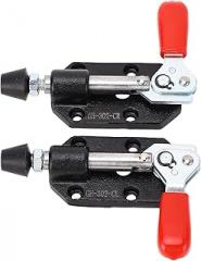 2Pcs Push Pull Toggle Clamp, Woodworking Quick Release Positioning Jig, Left Right 20mm Stroke, Cast Iron DIY Hand Tool for Metal Plate Welding and Electronic Device Installation