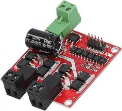 Dc Motor Controller, 2-Channel, 55x55x16mm, Plastic, Speed Control Dual Power Controller with Optocoupler Isolation, Electronic Component for Robotics and DIY Projects