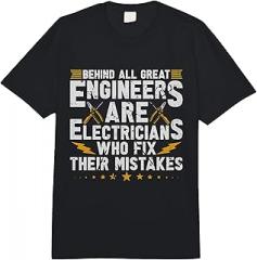 Electronics Repair Designs for Electrician Behind All Great Engineers are Technician Electronics Repair Comfort Colors Adult Heavyweight T-Shirt
