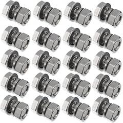 OUNONA 40sets Stainless Steel Hexagon Bolt and Nut Machine Screws for Woodworking and Electronics for Appliances Communication Equipment and Machinery Assembly