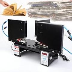 JOSBY Electric Digital Display Saddle Stapler, T Type Three Heads Rapid Stapler Machine, Pneumatic Booklet Stapler with Yield Counter, Adjustable Positioning Plate&Pop-up Nail Slot, for Publishers