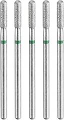 HARFINGTON 5pcs 100-120 Grits Diamond Grinding Bit 2.5mm Cylindrical Ball Head 2.35mm Shank 10mm Length Stone Sanding Drill Bits Rotary Tool for Ceramic Glass Nails Grinding Polishing