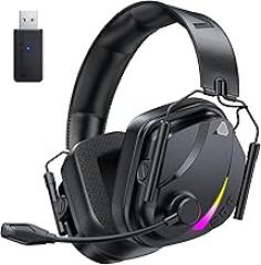 Wireless Gaming Headset for PS5, PS4, PC, 2.4GHz Low-Latency & Bluetooth 5.4 Gaming Headphone with Noise Canceling Mic, 50mm Drivers, 50H Battery Wireless Headset for Switch, Mobile, Mac