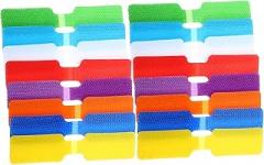 24pcs Colorful Writable Cable Label Tags Fastening Straps for Electronics Cord Management Reusable Wire Organizers for Chargers and Data Cables Compact Wraps for Home and Office