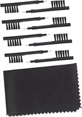 1 Set Cleaning Kit with Shaped Brush Cloth Portable Cleaning Tools for Daily Maintenance of Hearing Amplifiers Lightweight Durable Random Color