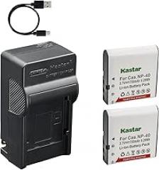 Kastar 2-Pack Battery and AC & USB-C Charger, Compatible with NP-40 CNP-40 BC-30L BC-31L for Exilim EX-Z EX-P EX-FC Series and 4K Digital Cameras