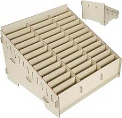 Healifty Phone Storage Box with Multi Organizer for Classroom Office and Home Natural Cell Phone Holder for Electronics and Sundries