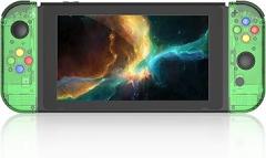 [Update Version] NS Joycon Handheld Controller Housing DIY Replacement Shell Case for Nintendo Switch Joy-Con (L/R) Without Electronics(Joycon-Jungle Green)