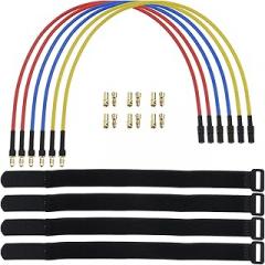 The Lord of the Tools 6PCS ESC Extension Cable Electronic ESC Motor Cable with 6 Pairs 3.5mm Banana Plug & 4PCS Cable Ties RC Car Boat Parts 16AWG 30CM