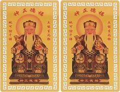 2pcs Aluminum Alloy God of Old Man Amulet Cards for Year Snake Chinese Auspicious Cards Luck and Wealth Blessing and Lightweight for Gifting Personal Use