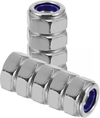 Beaupretty 15pcs M10 Nylon Lock Nuts Stainless Steel Threaded Hex Nuts 17mm Width for Machinery and Electronic Equipment Assembly