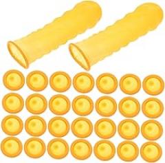 Hemoton 100pcs Latex Finger Sleeves Protective Covers for Electronics Sports and Daily Use - Comfortable Finger Joint Protectors for Wounds and for Industrial and Nail Care
