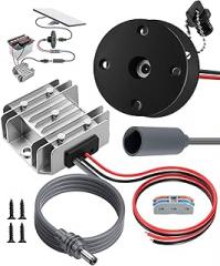 Starlink Mini DC Boost Adapter. 12V/24V to 30V 3.5A Power Adapter with Waterproof Cover and Female Plug, RV 5521 DC Port Round Panel Mount, Embedded Installation for RV, Camper, Boat, Dashboard