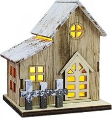 Small Christmas House Ornaments Beautiful Desk Decoration for The Holidays Tabletop Decoration Vibrant LED Lights Christmas Village