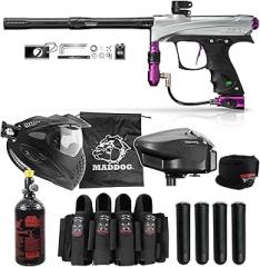 Maddog DYE CZR+ Full Auto Electronic Paintball Gun Marker Elite Starter Package | Thermal Anti-Fog Paintball Mask, HPA Tank, Empire Halo Too Loader, Neck Protector, Pro Paintball Harness & Pods