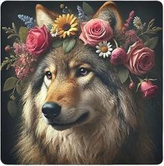 Joko Ivery Floral Wolf Dark Blue Protective Wrap 13.8