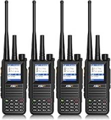 KSUN POC Radio with SIM Cards, Global Walkie Talkies UHF Handheld Two-Way Radios Dual PTT & Antenna, Unlimited Range Cellular Network Rechargeable Push to Talk Over for Adults Hiking, 4 Pack CT58