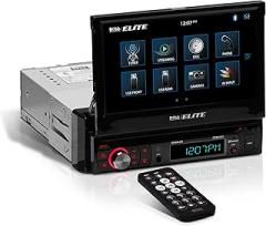 BOSS Audio Systems BE880B Car Stereo - Single Din, 7 Inch Motorized Touchscreen, Bluetooth Audio and Calling, Screen Mirroring, AM/FM Radio Receiver, CD DVD Player