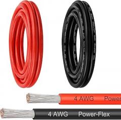 Marine Wire 14 AWG, 10FT Red & 10FT Black Tinned Copper Boat Cable, Ultra-Flexible 14 Gauge Marine Grade Electrical Wire for LED Lights, Fish Finder, and Marine Electronics